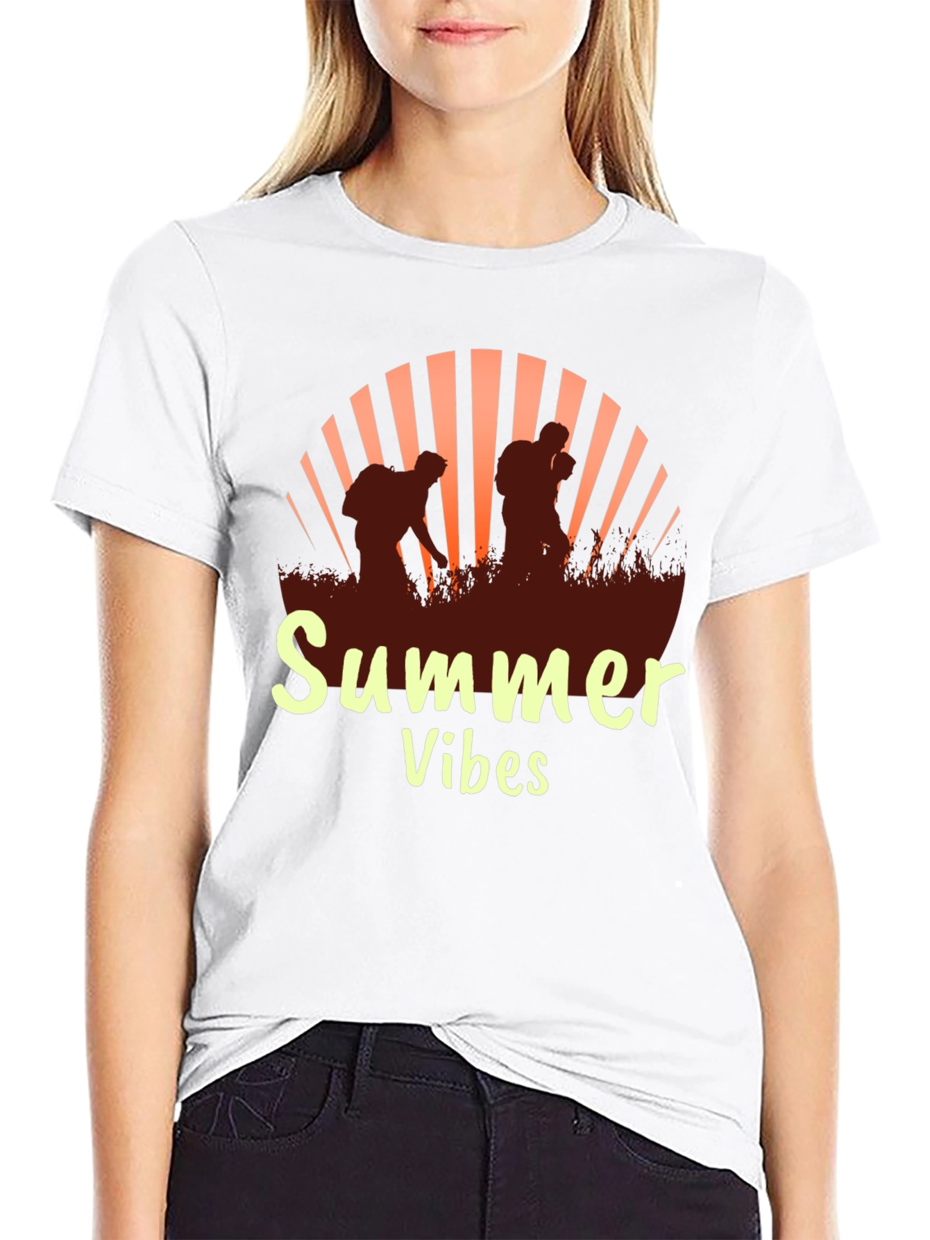 Summer Vibes Graphic Tee - Black T-Shirt