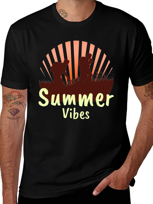 Summer Vibes Graphic Tee - Black T-Shirt