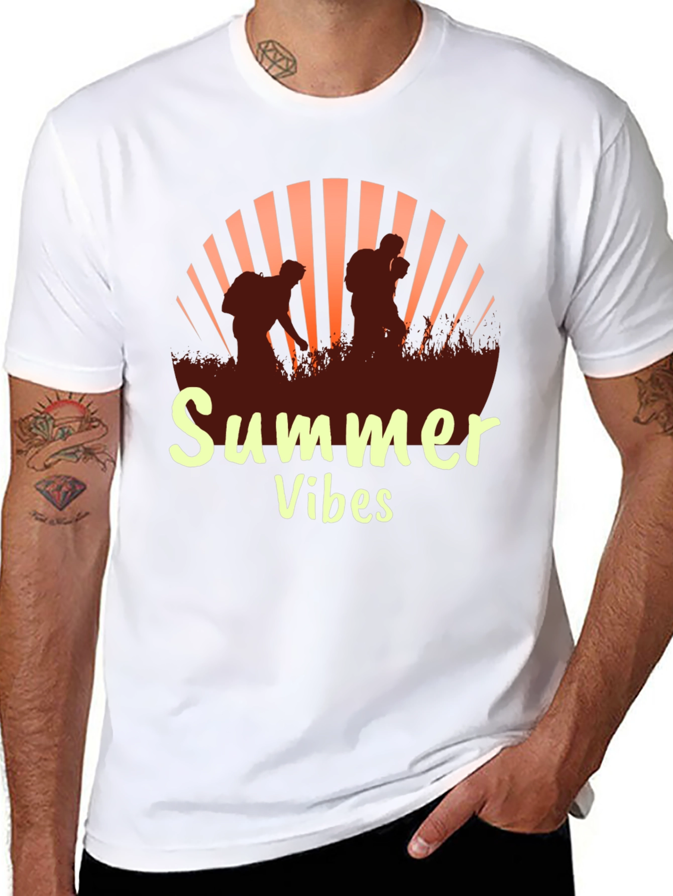 Summer Vibes Graphic Tee - Black T-Shirt