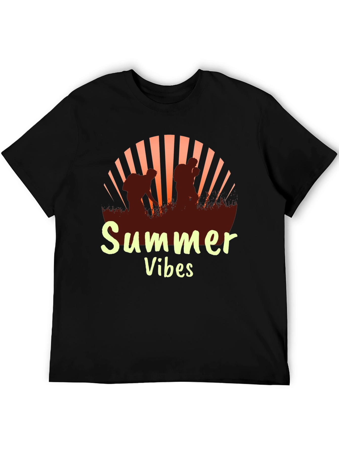 Summer Vibes Graphic Tee - Black T-Shirt