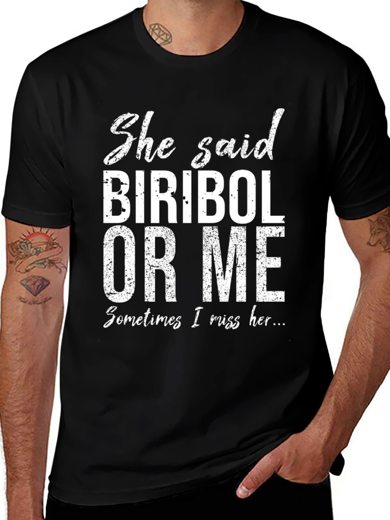 Biribol Or Me Graphic T-Shirt - Black