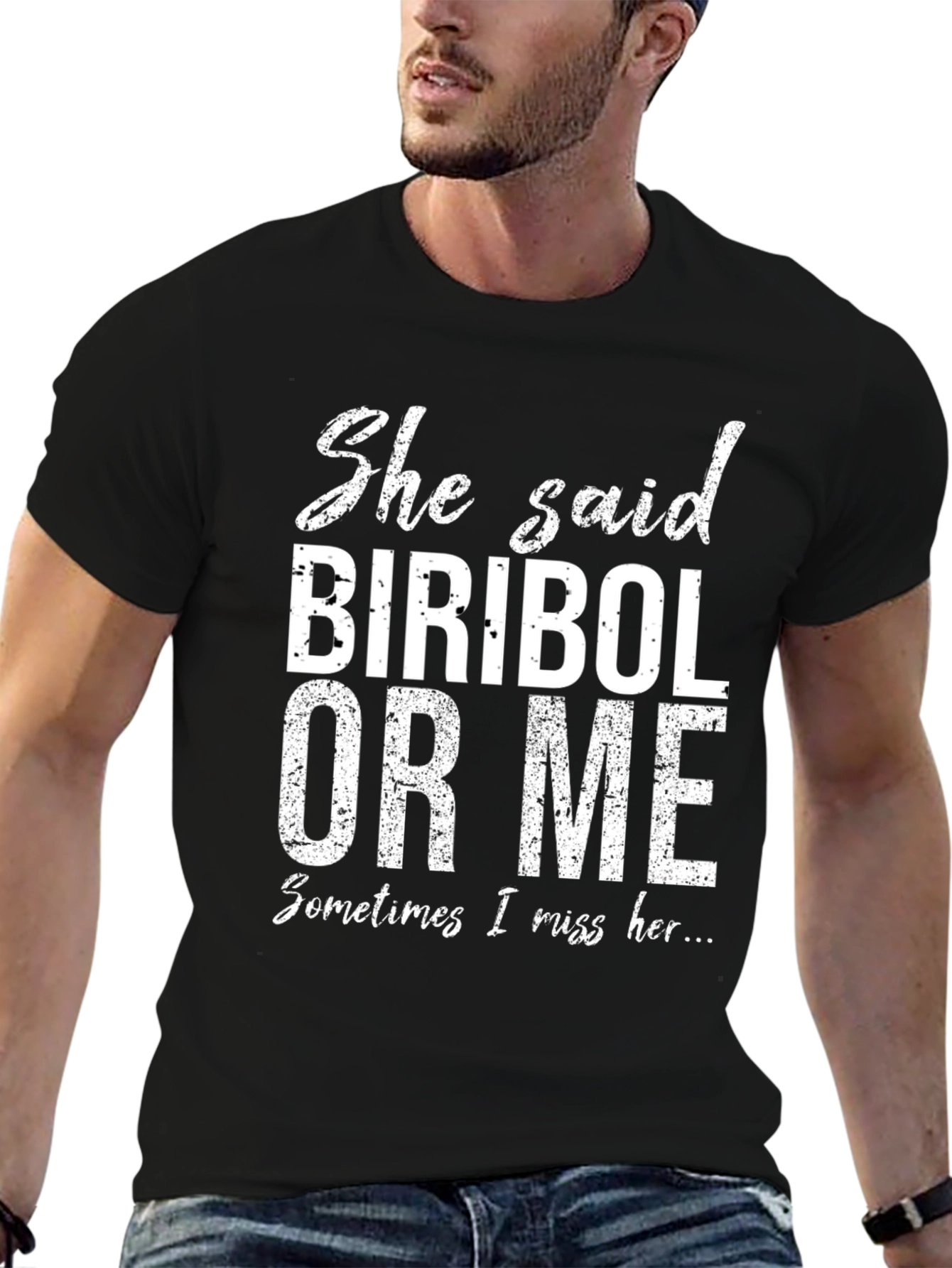 Biribol Or Me Graphic T-Shirt - Black