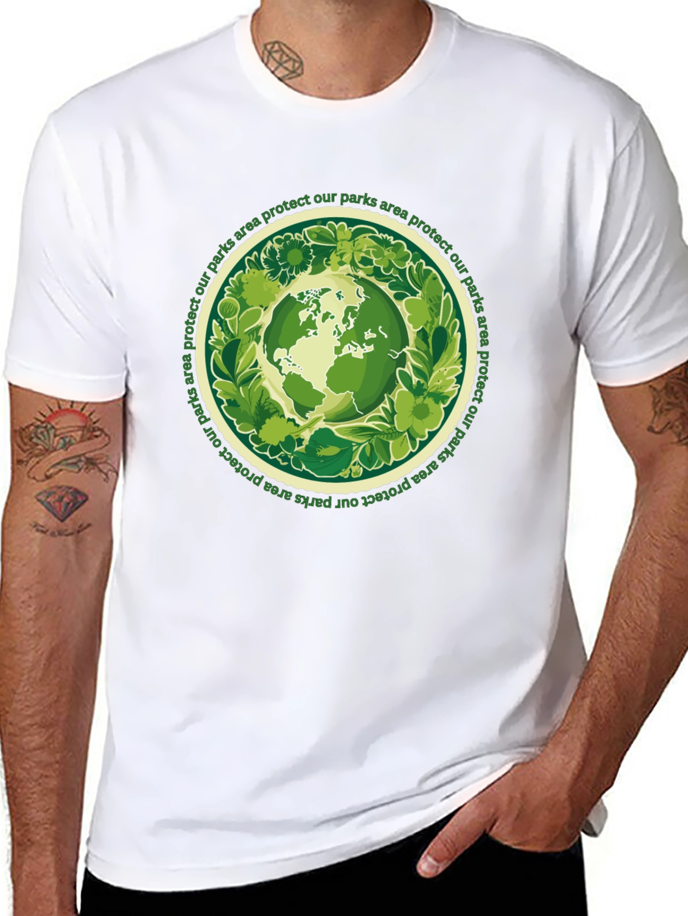 Eco-Friendly Earth Graphic Tee - Protect Our Parks