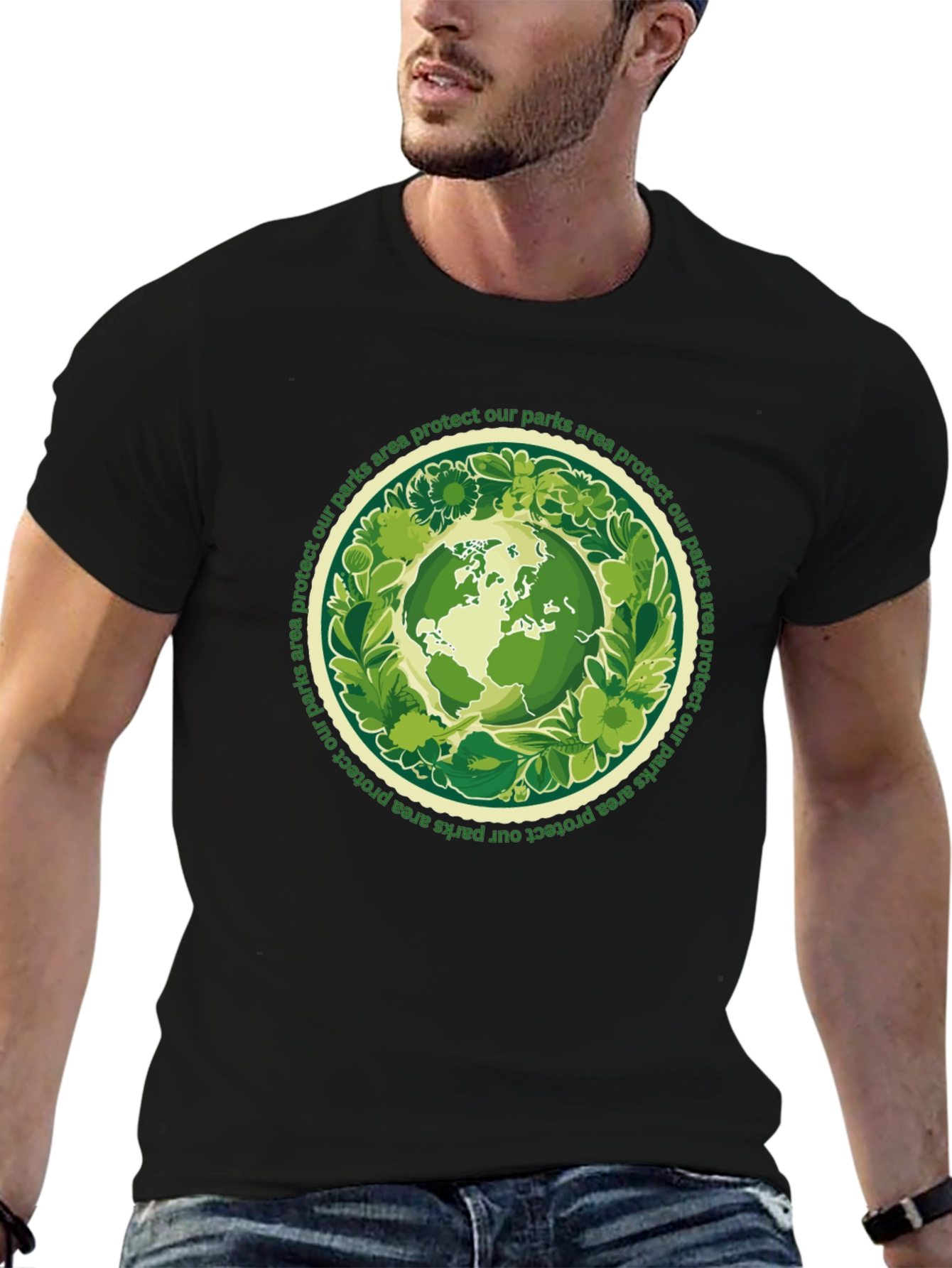 Eco-Friendly Earth Graphic Tee - Protect Our Parks