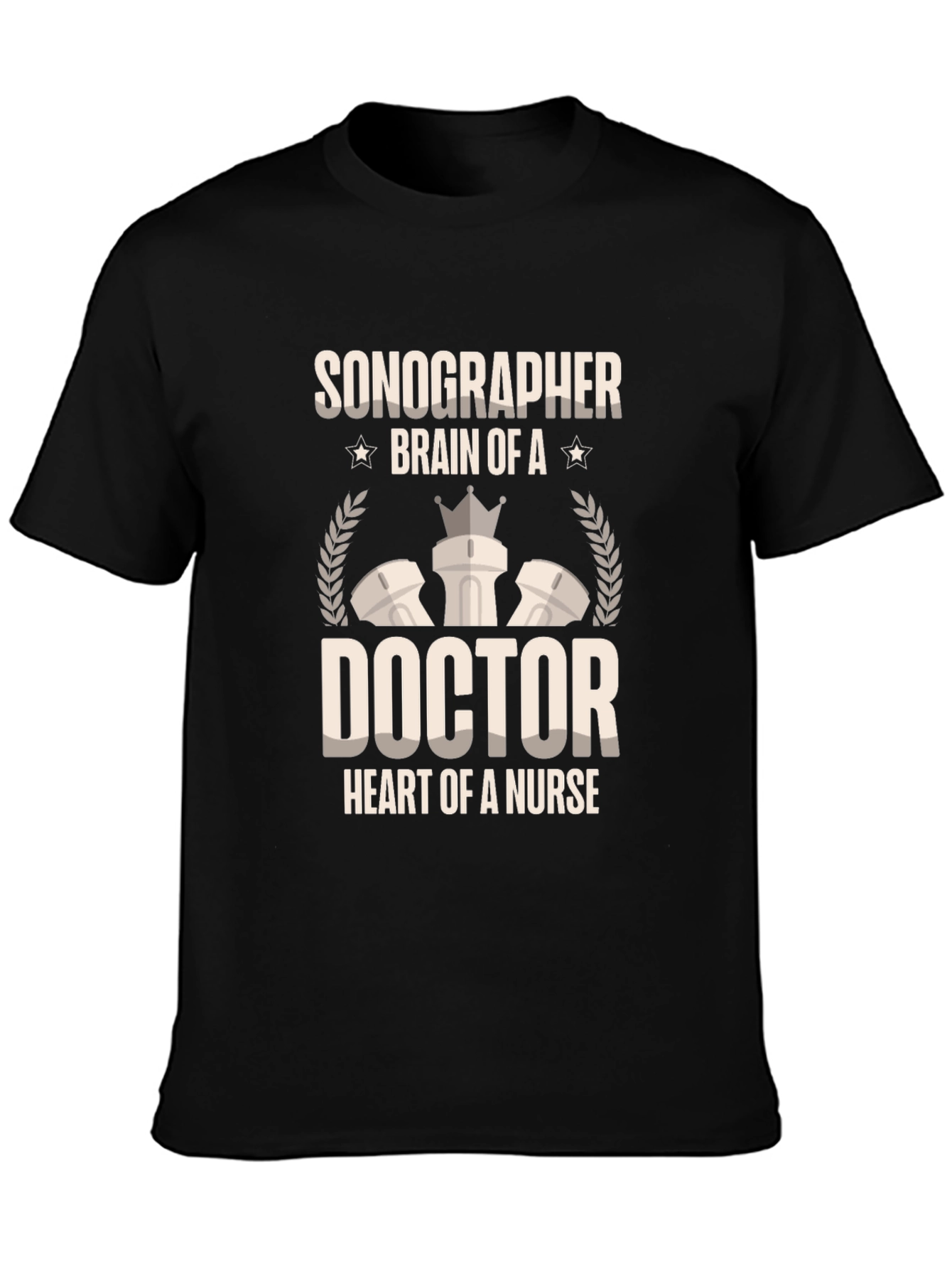 Sonographer Doctor Nurse Tee - Black