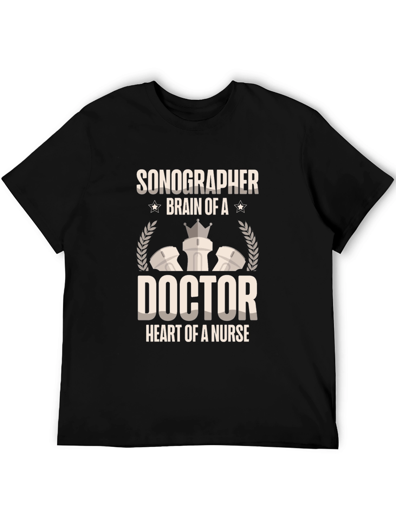 Sonographer Doctor Nurse Tee - Black