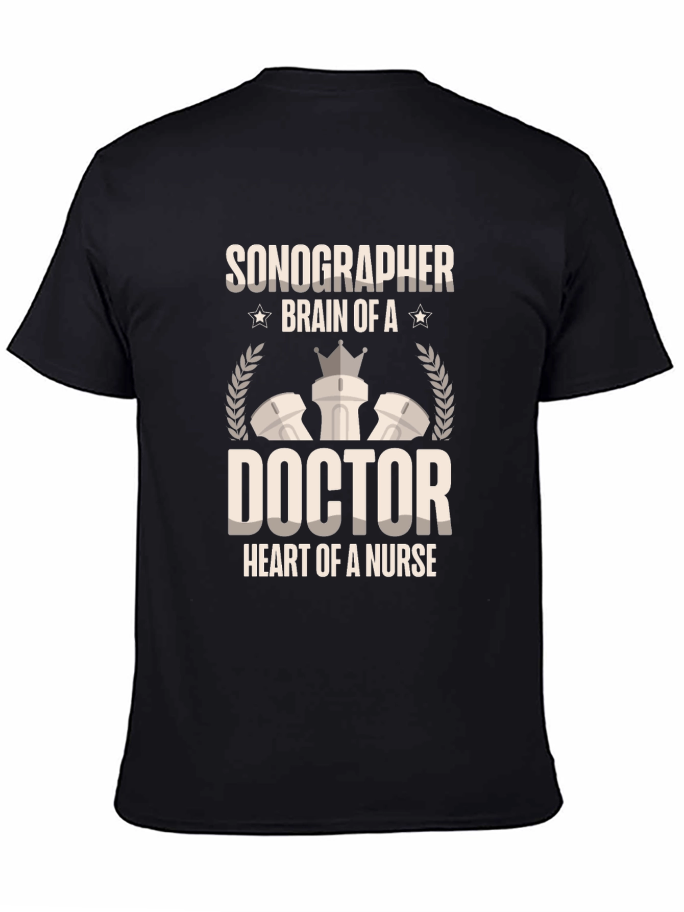Sonographer Doctor Nurse Tee - Black