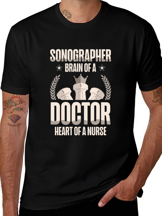 Sonographer Doctor Nurse Tee - Black