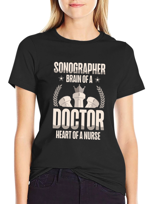 Sonographer Doctor Nurse Tee - Black