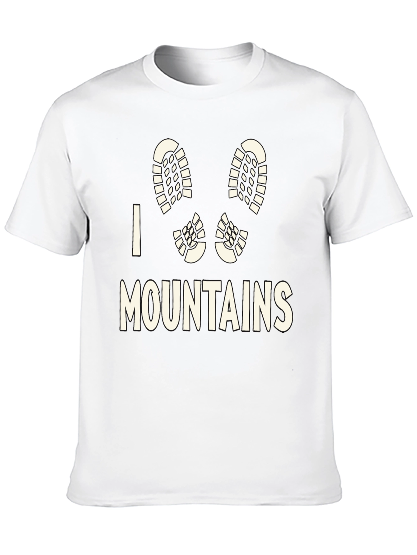 I Heart Mountains Black T-Shirt Hiking