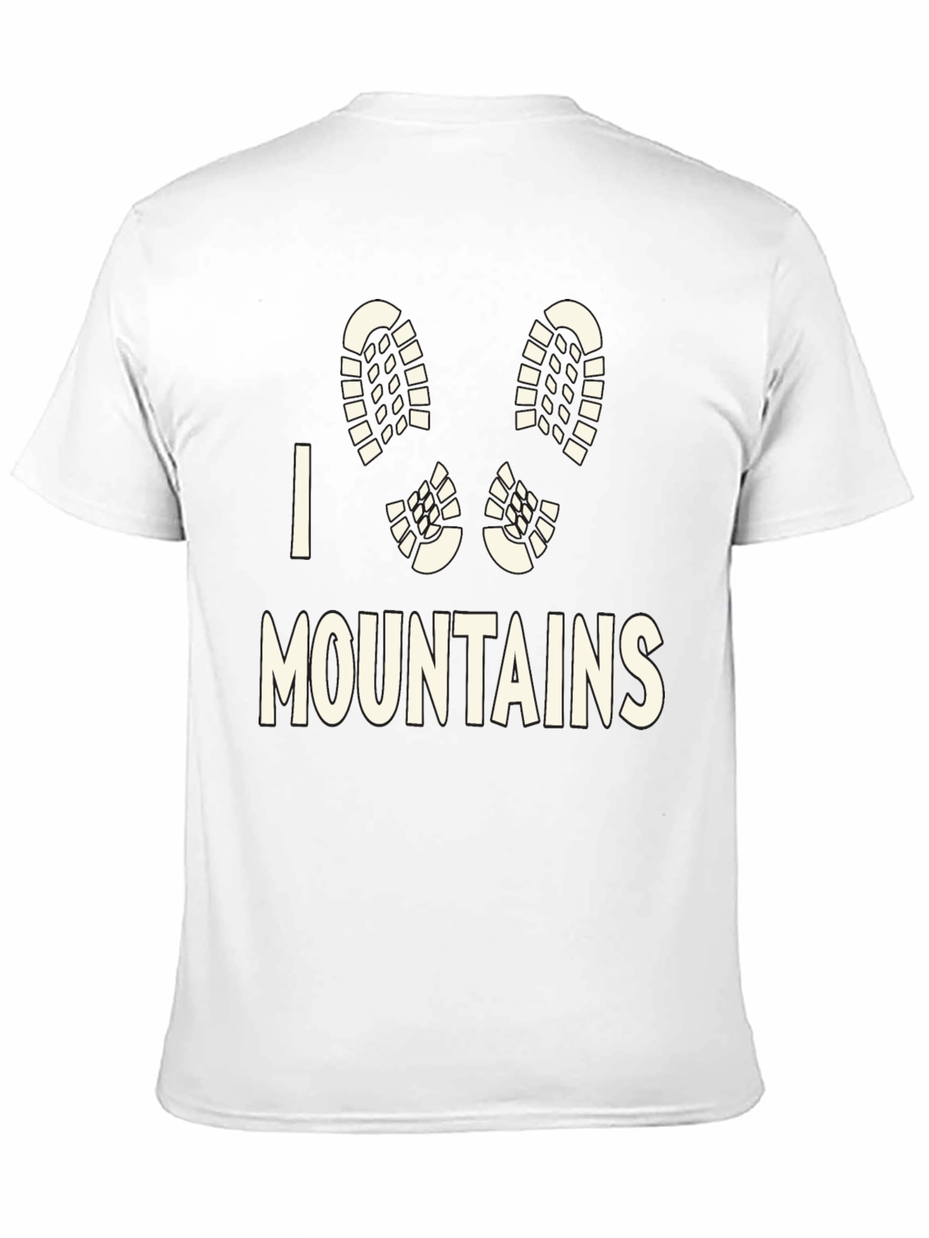 I Heart Mountains Black T-Shirt Hiking