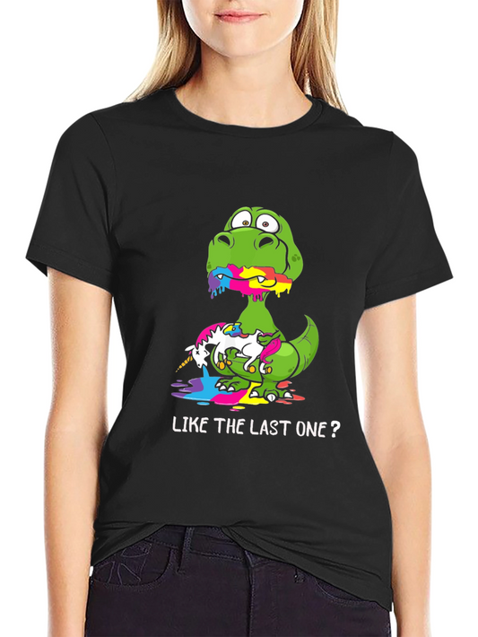 Dinosaur Eating Unicorn T-Shirt Funny Dino Tee