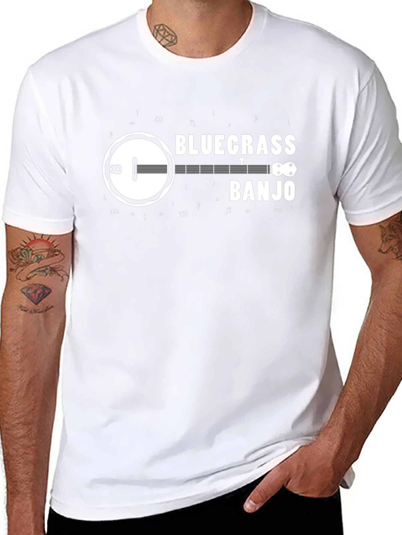 Bluegrass Banjo Graphic Tee - Musical Instrument T-Shirt