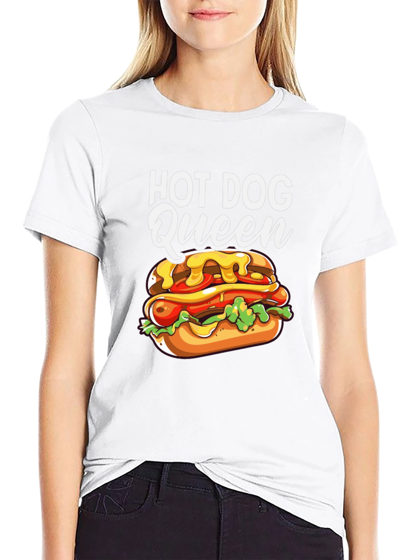 Hot Dog Queen Graphic T-Shirt