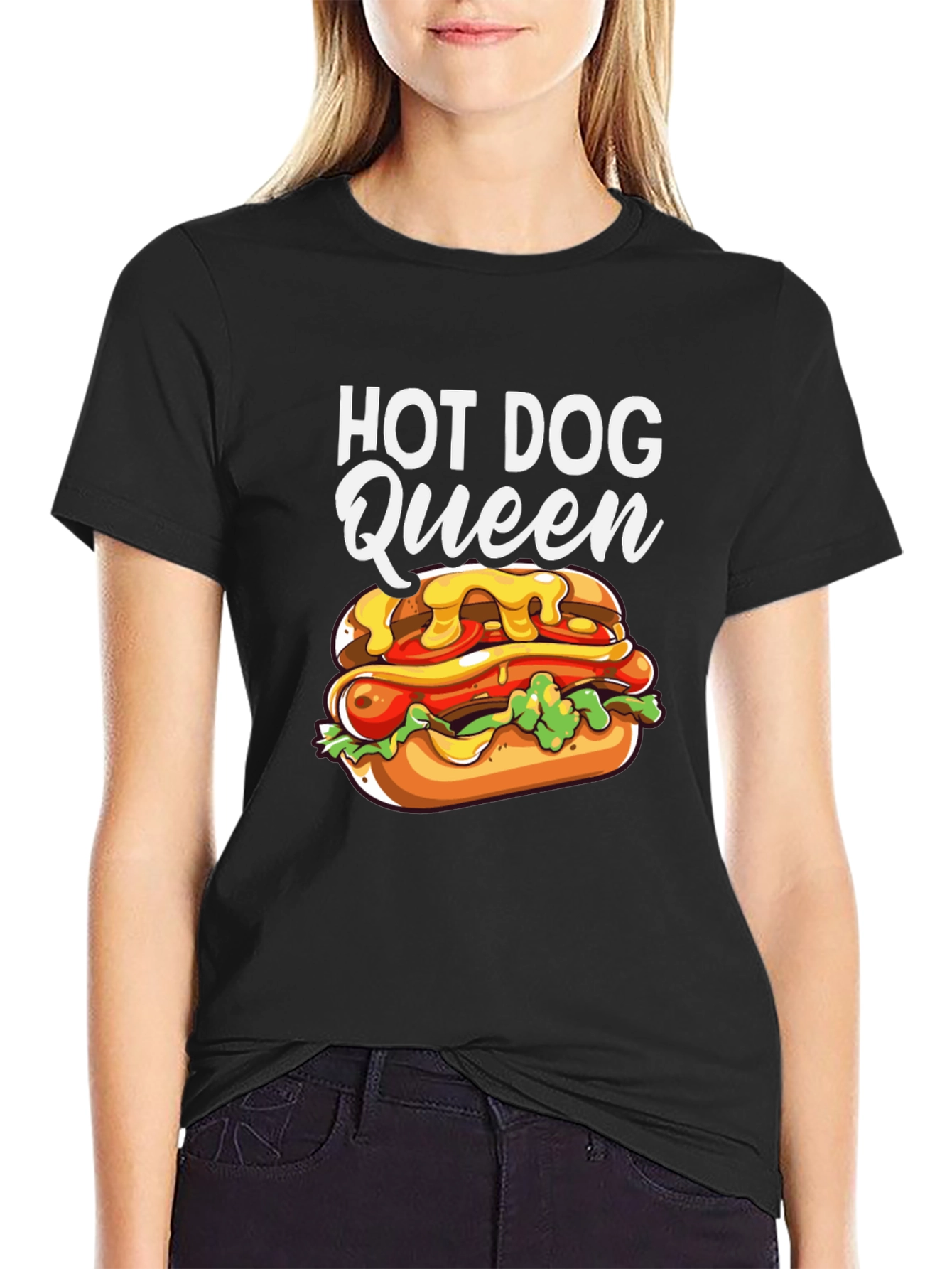 Hot Dog Queen Graphic T-Shirt