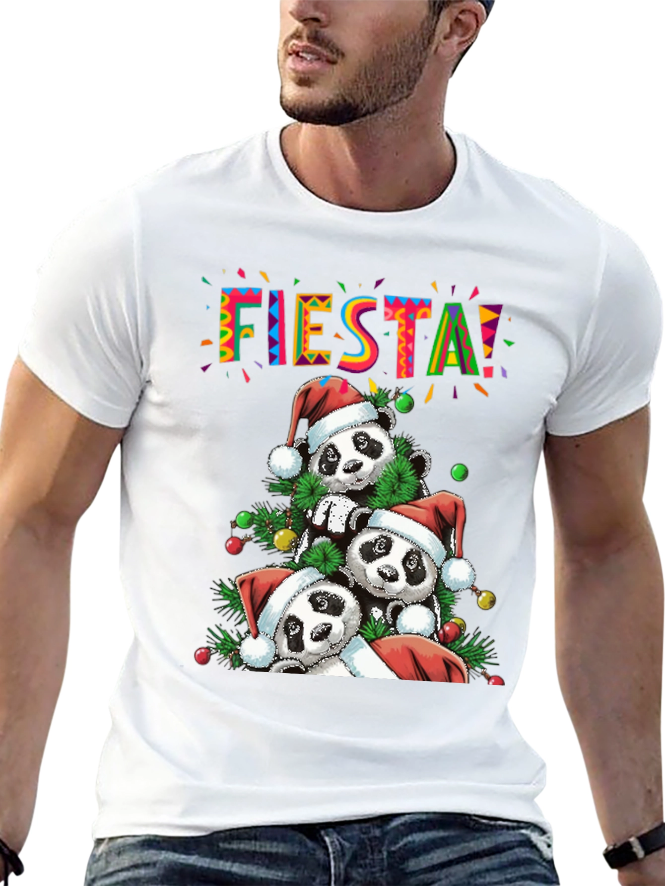 Panda Fiesta Christmas T-Shirt