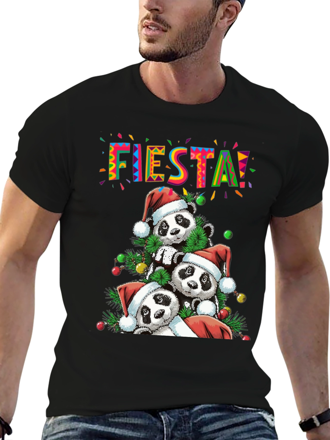 Panda Fiesta Christmas T-Shirt