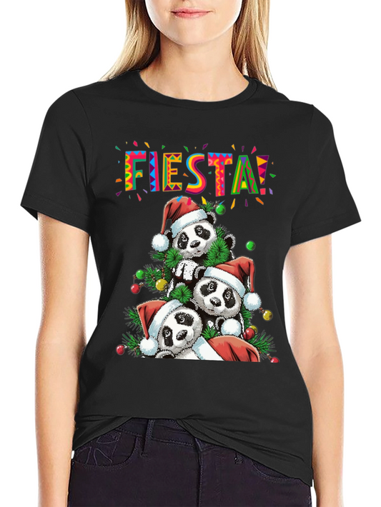 Panda Fiesta Christmas T-Shirt