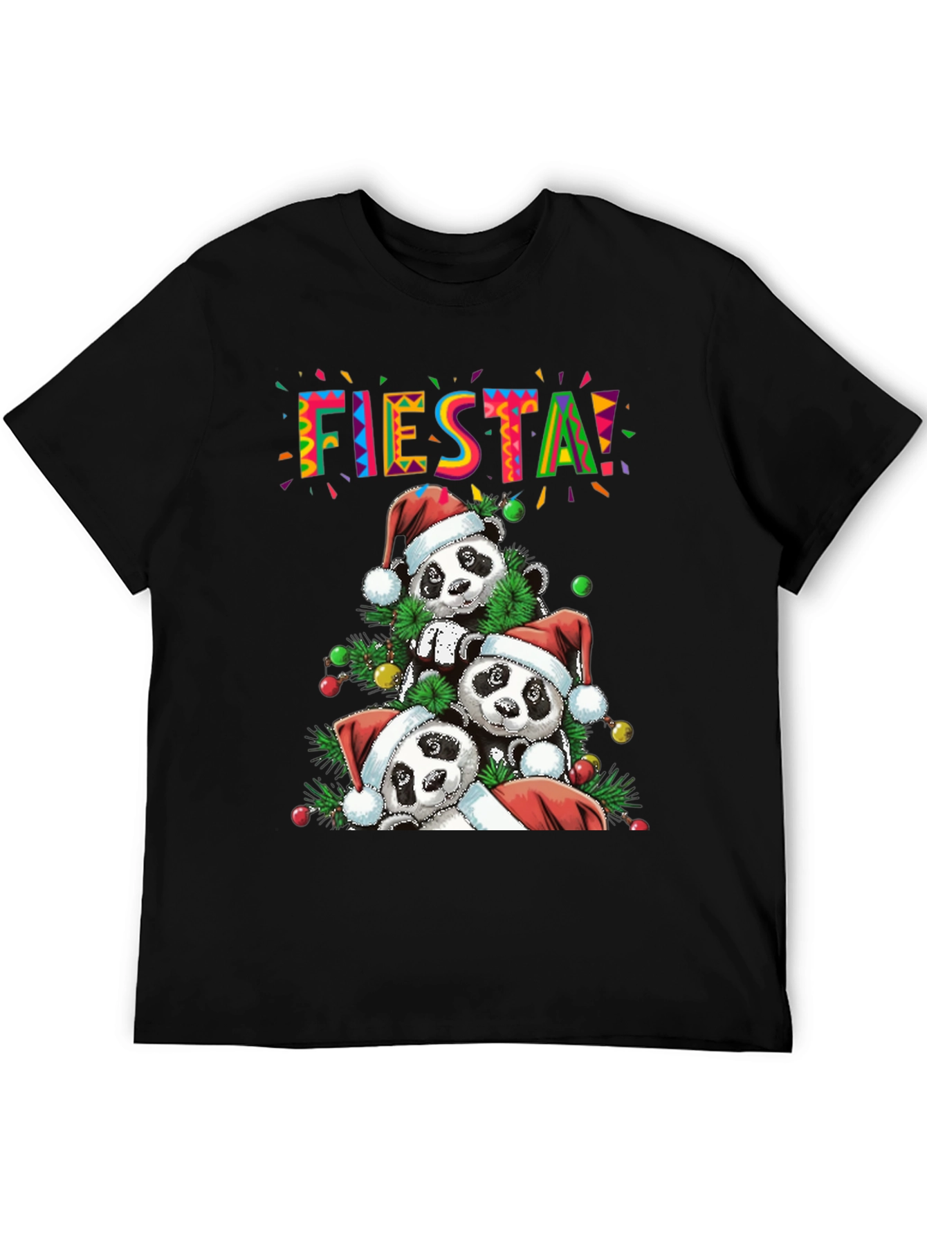 Panda Fiesta Christmas T-Shirt