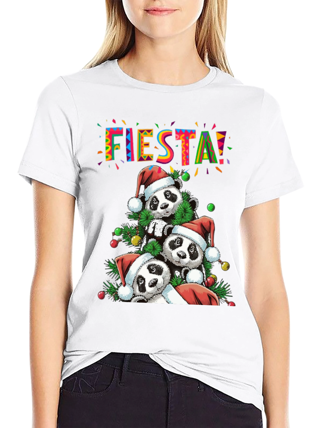 Panda Fiesta Christmas T-Shirt