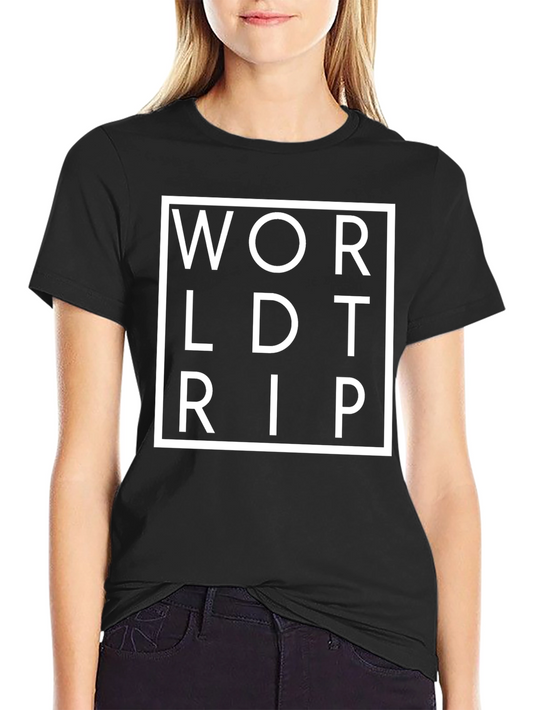 World Trip Black Graphic Tee