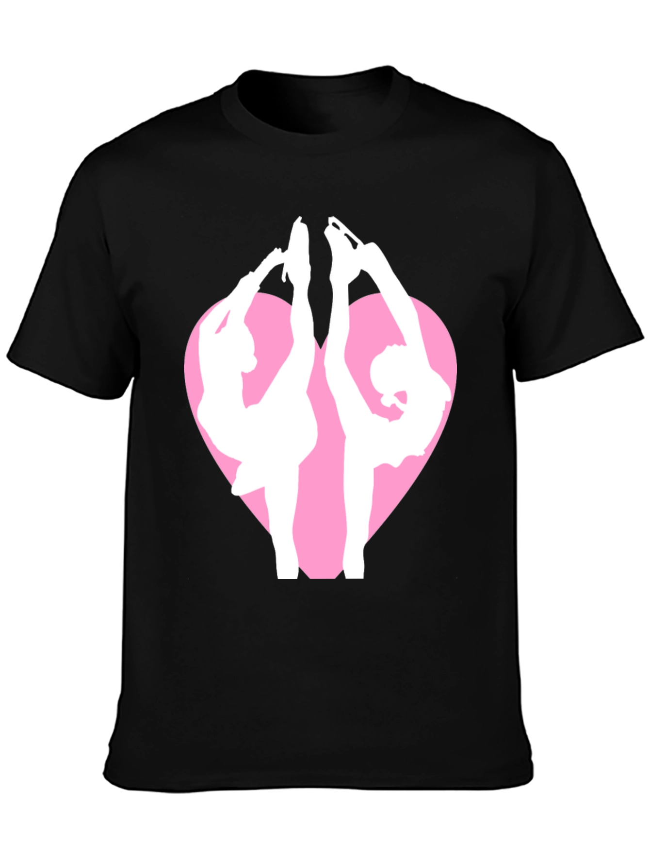 Figure Skating Heart Graphic Tee