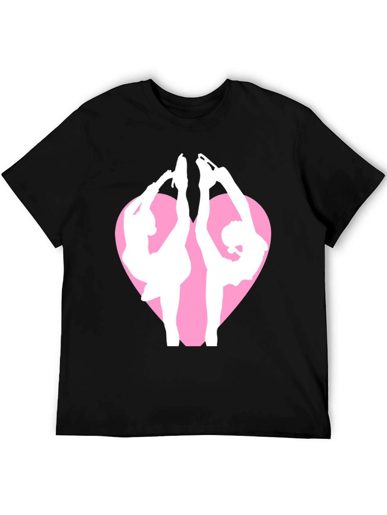 Figure Skating Heart Graphic Tee
