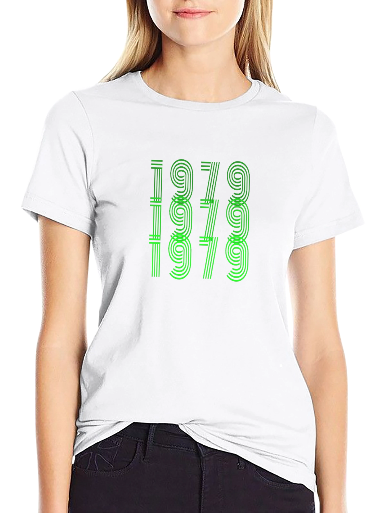 Retro 1979 Graphic Tee - Black Cotton T-Shirt