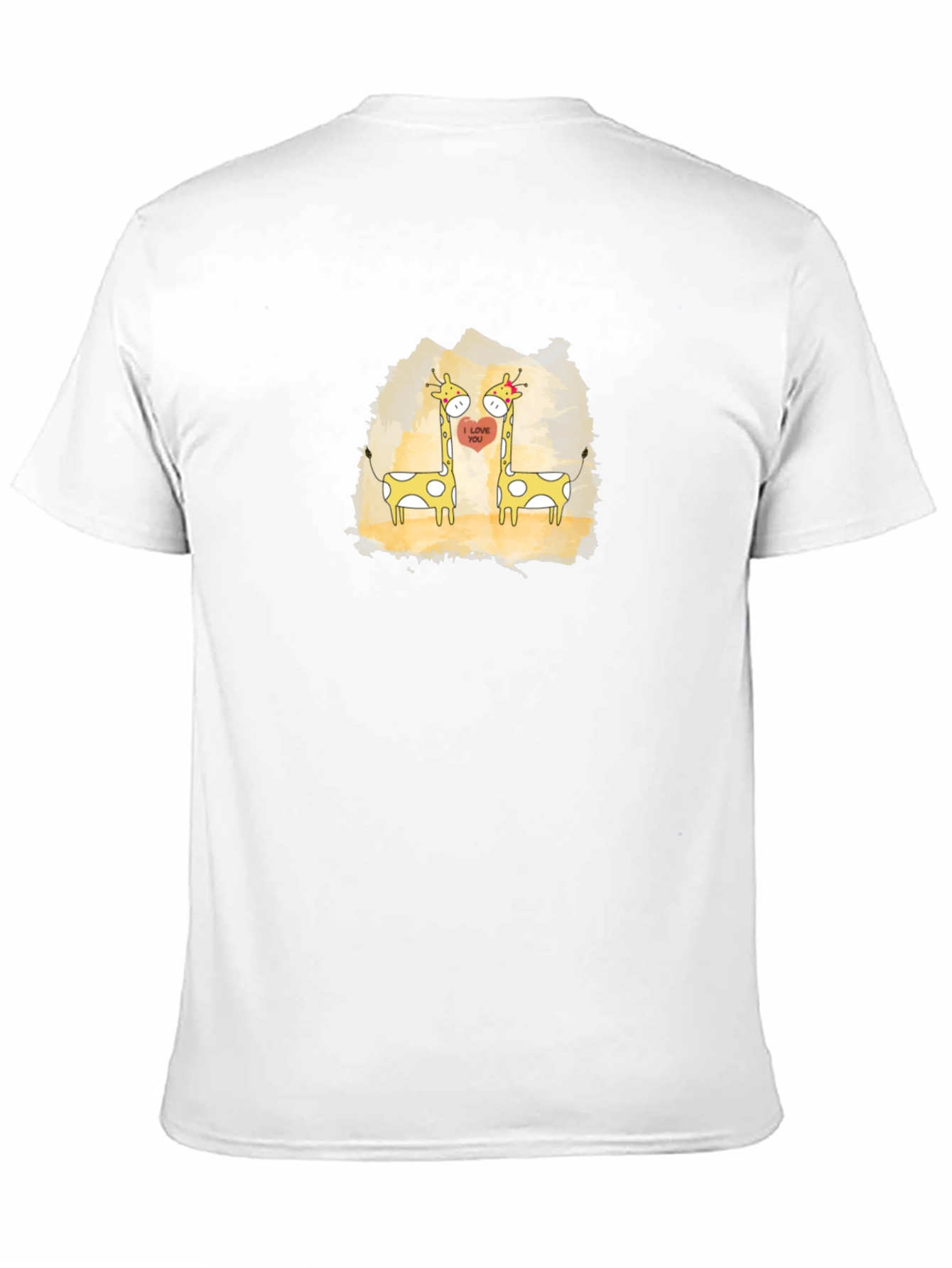 Cute Giraffe Love T-Shirt - Black
