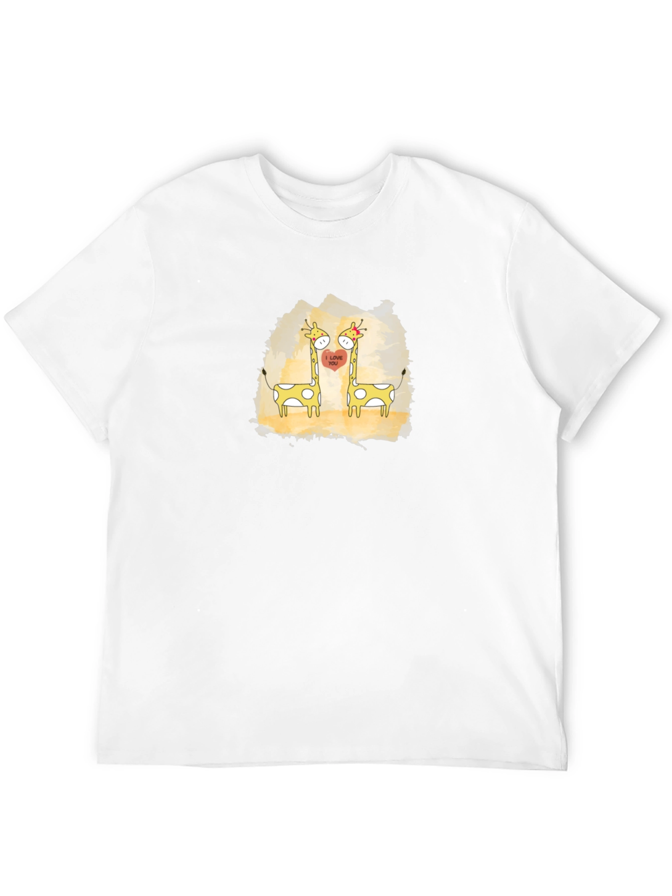 Cute Giraffe Love T-Shirt - Black