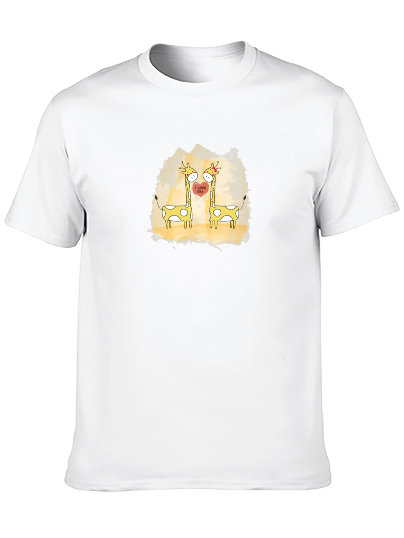 Cute Giraffe Love T-Shirt - Black
