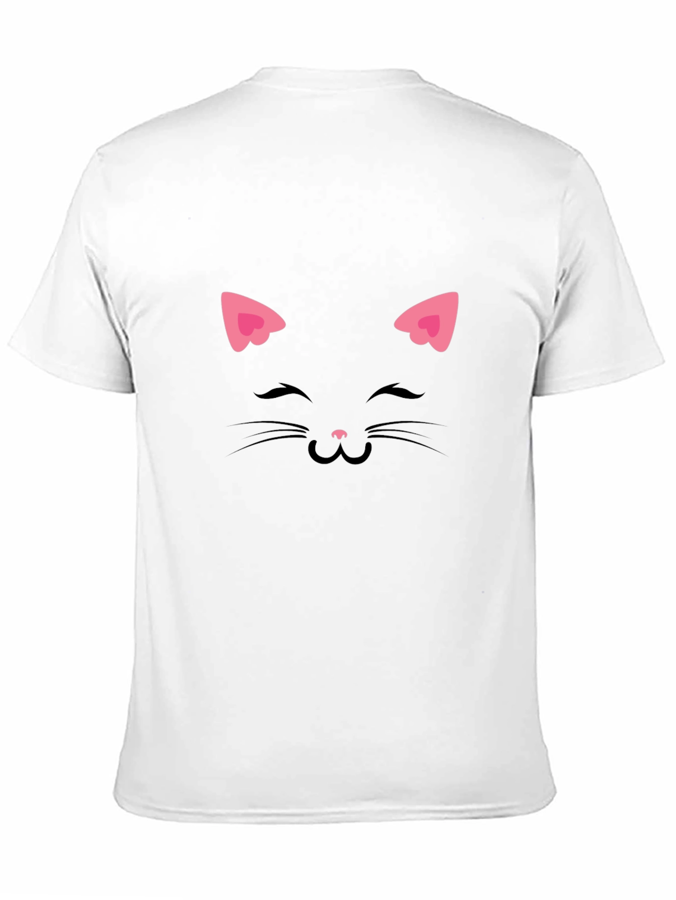 Cute Black Cat Face Graphic Tee