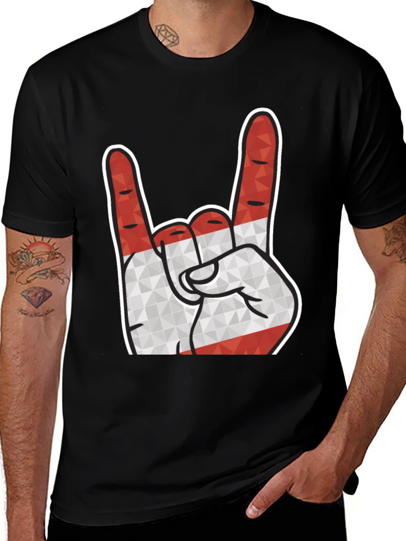 Rock On Austria Hand Sign T-Shirt