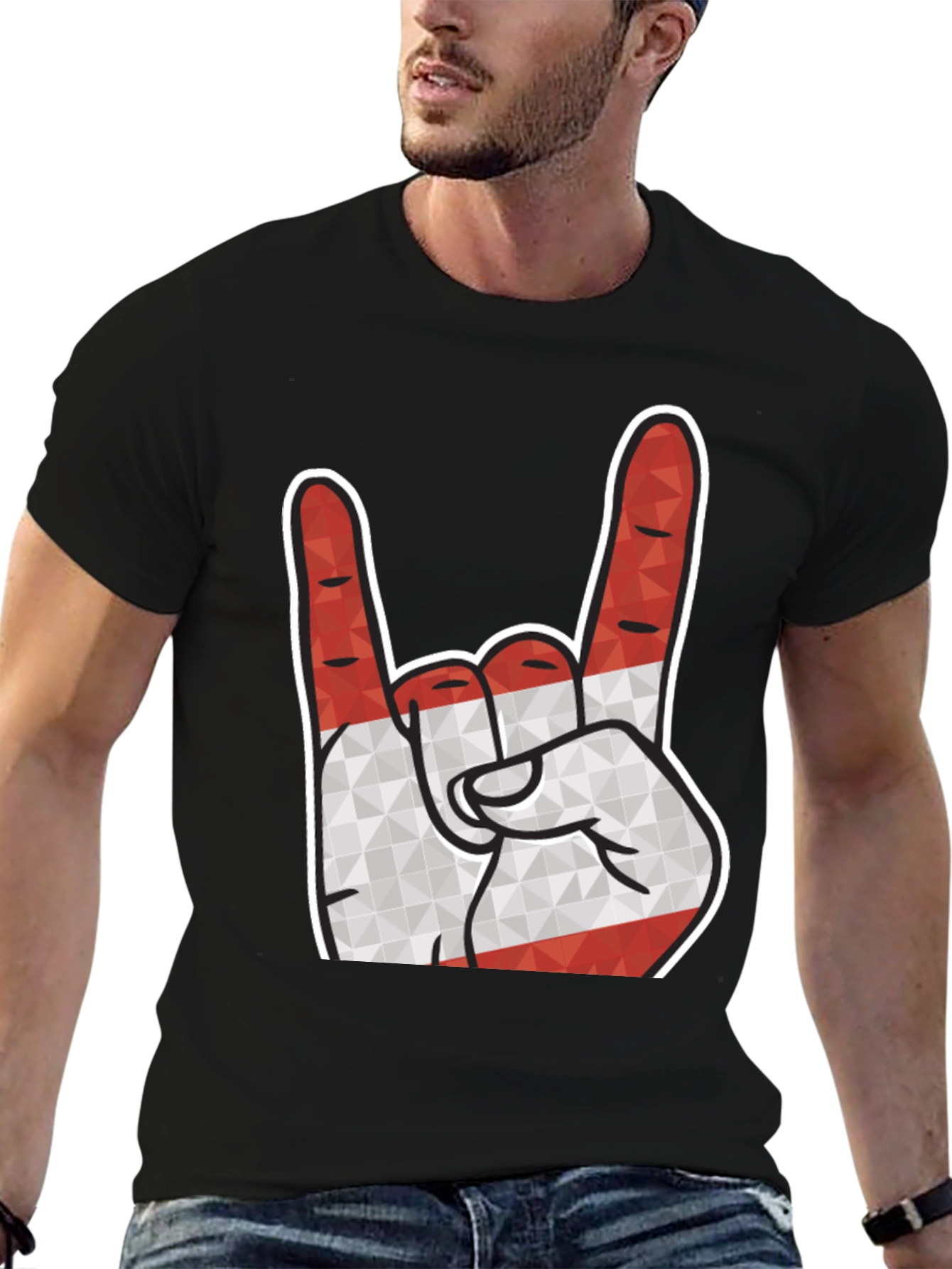 Rock On Austria Hand Sign T-Shirt