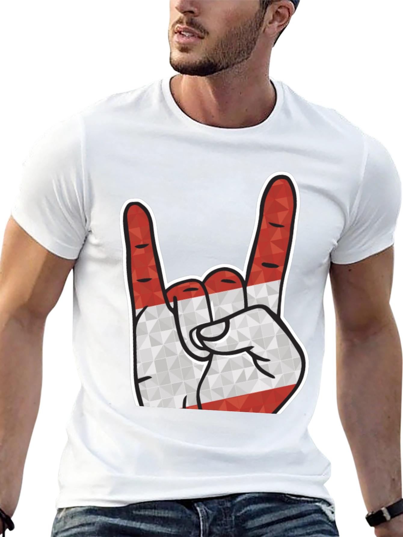 Rock On Austria Hand Sign T-Shirt