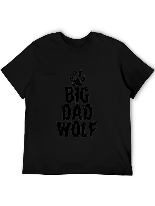 Big Dad Wolf Graphic Tee - Mens Black T-Shirt