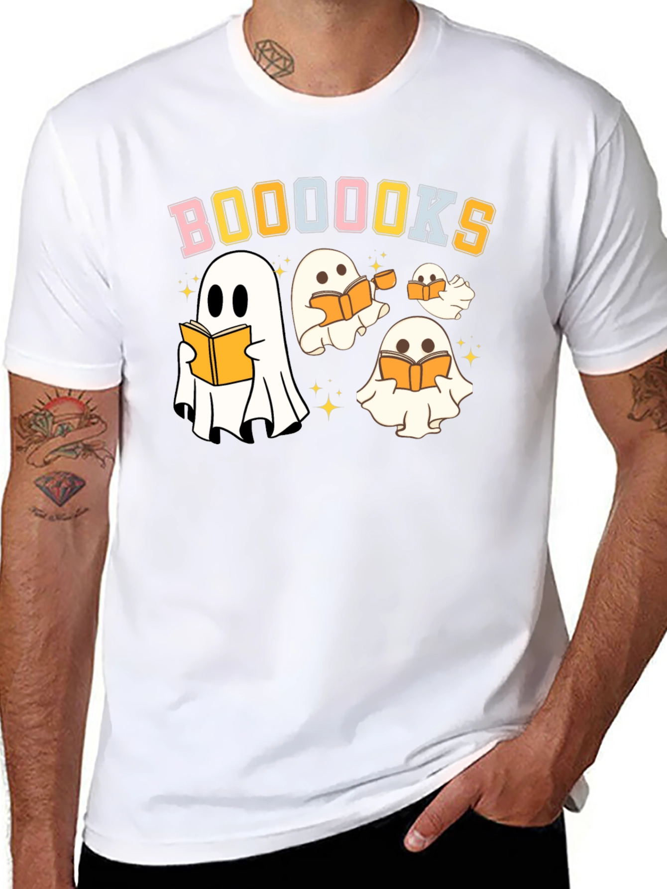 Booooks Halloween T-Shirt - Ghostly Readers
