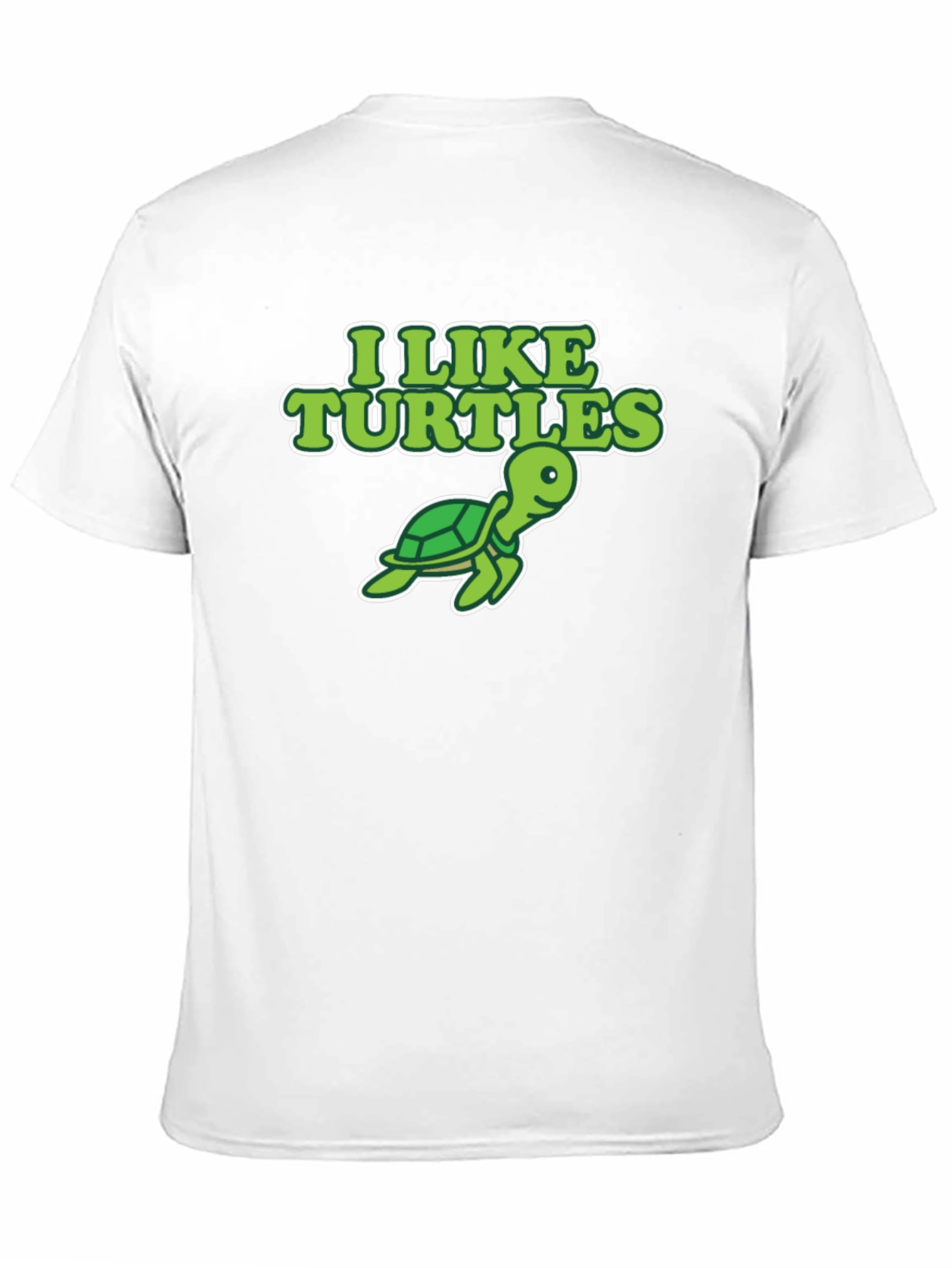I Like Turtles Graphic Tee - Black Cotton T-Shirt
