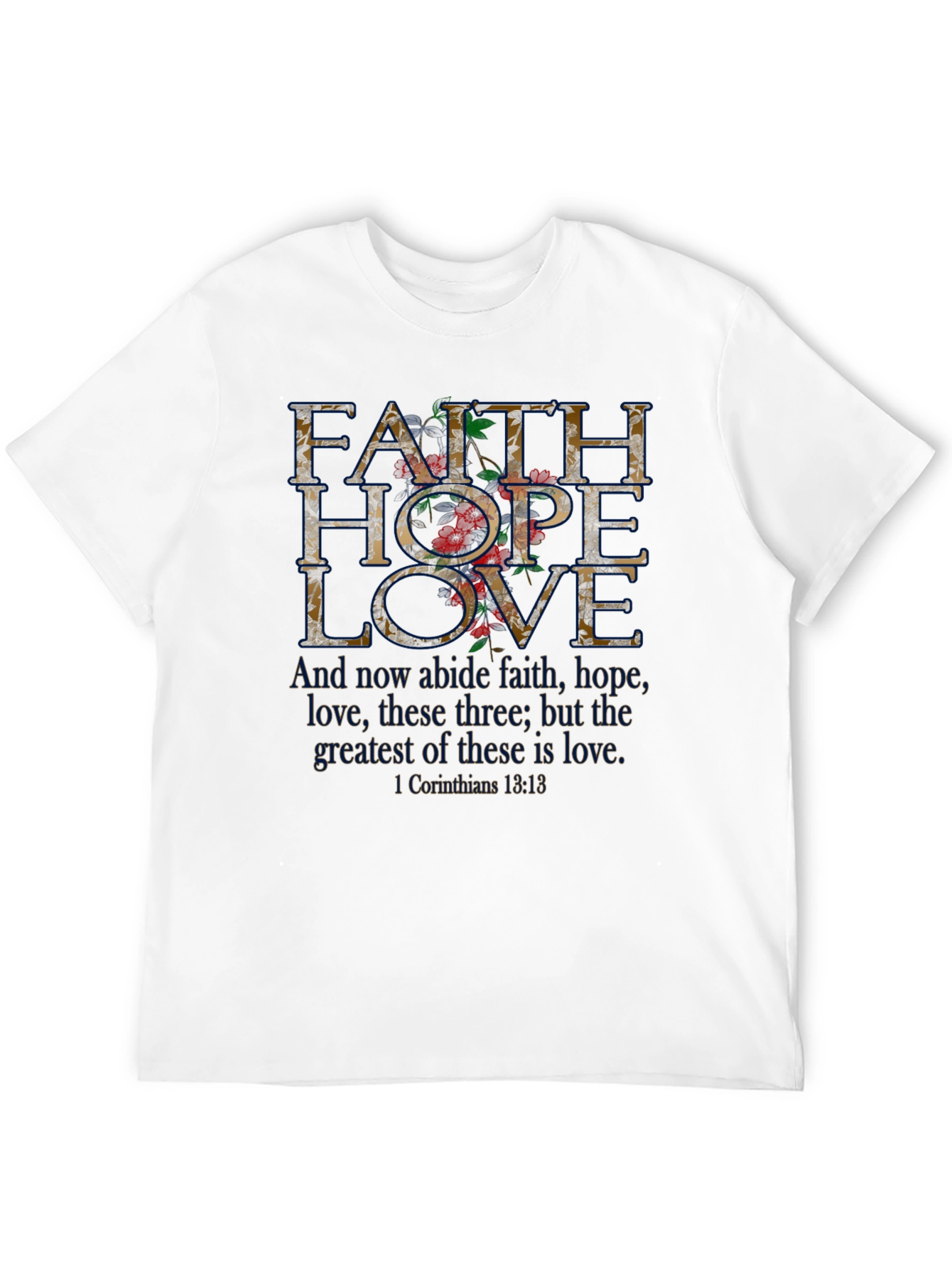 Faith Hope Love Floral Graphic Tee