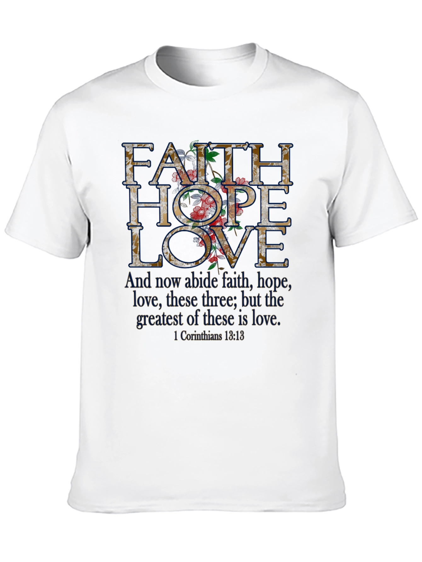 Faith Hope Love Floral Graphic Tee