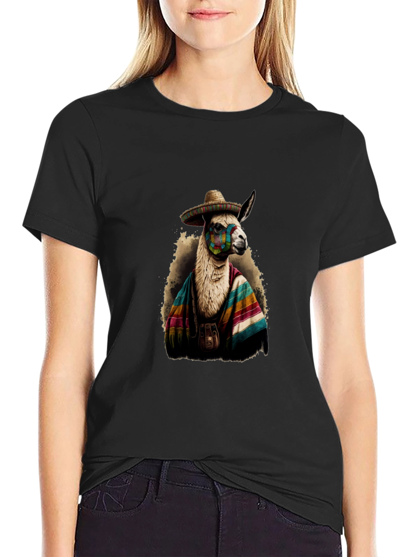 Mexican Llama Graphic T-Shirt