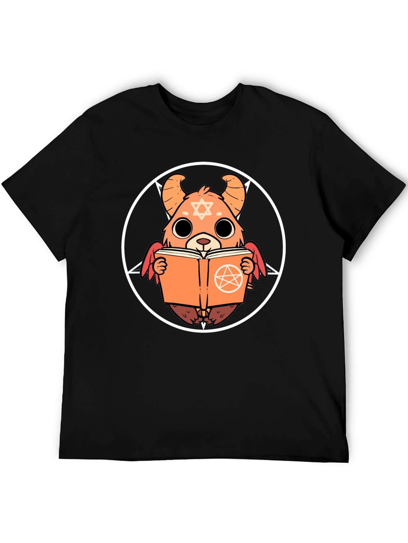 Occult Bear Graphic Tee - Black Cotton T-Shirt