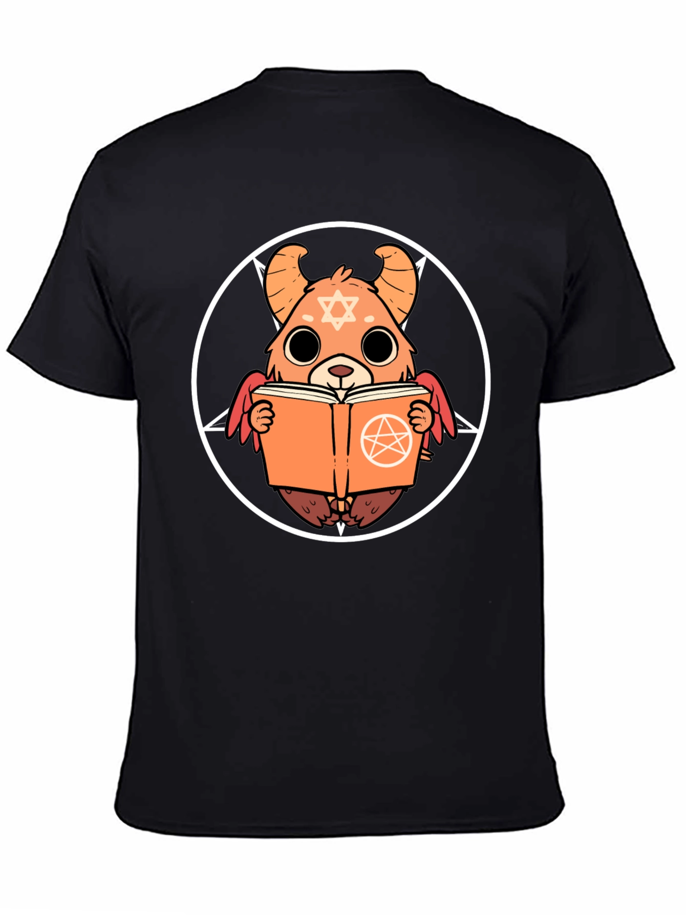 Occult Bear Graphic Tee - Black Cotton T-Shirt