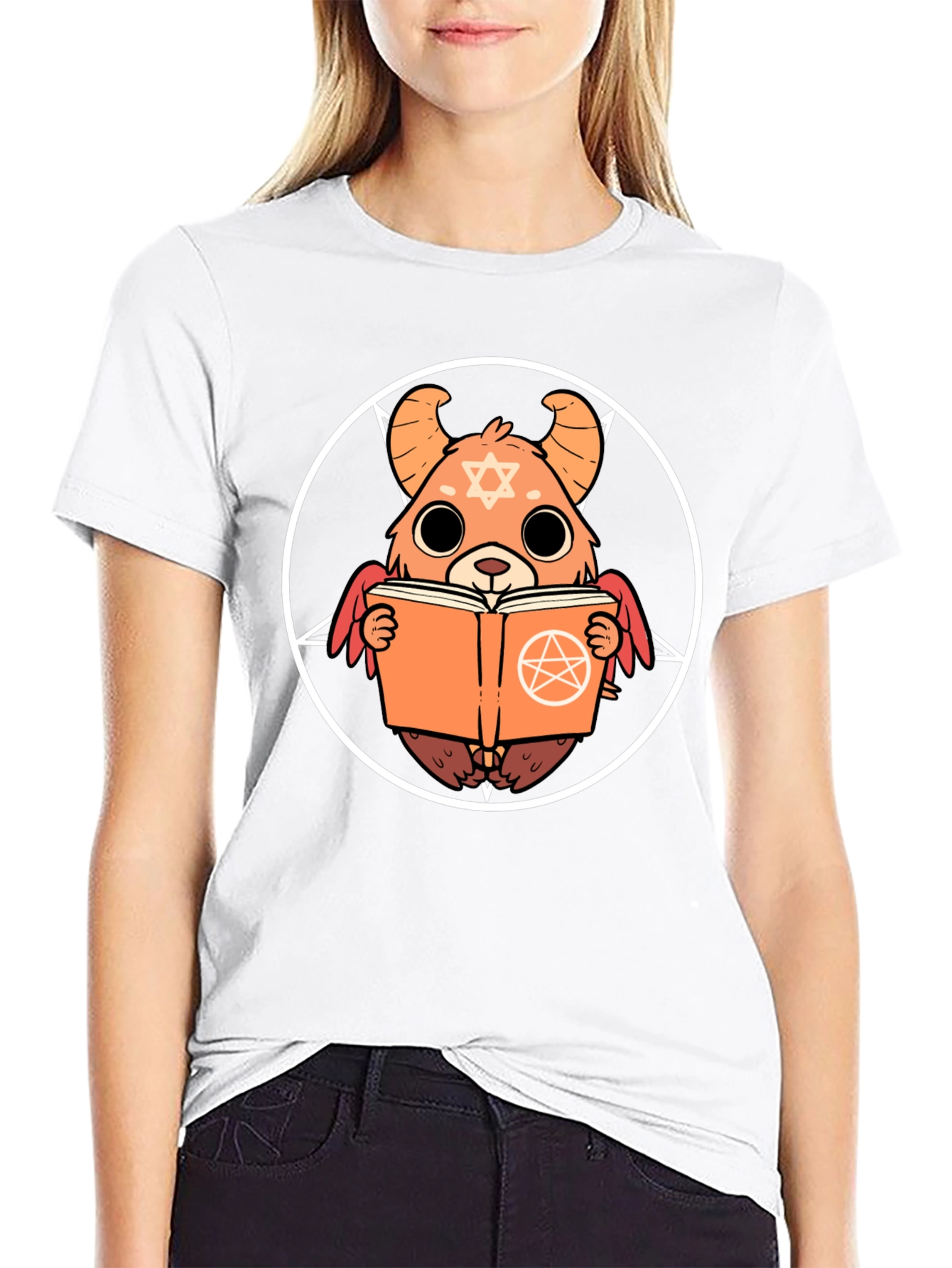 Occult Bear Graphic Tee - Black Cotton T-Shirt