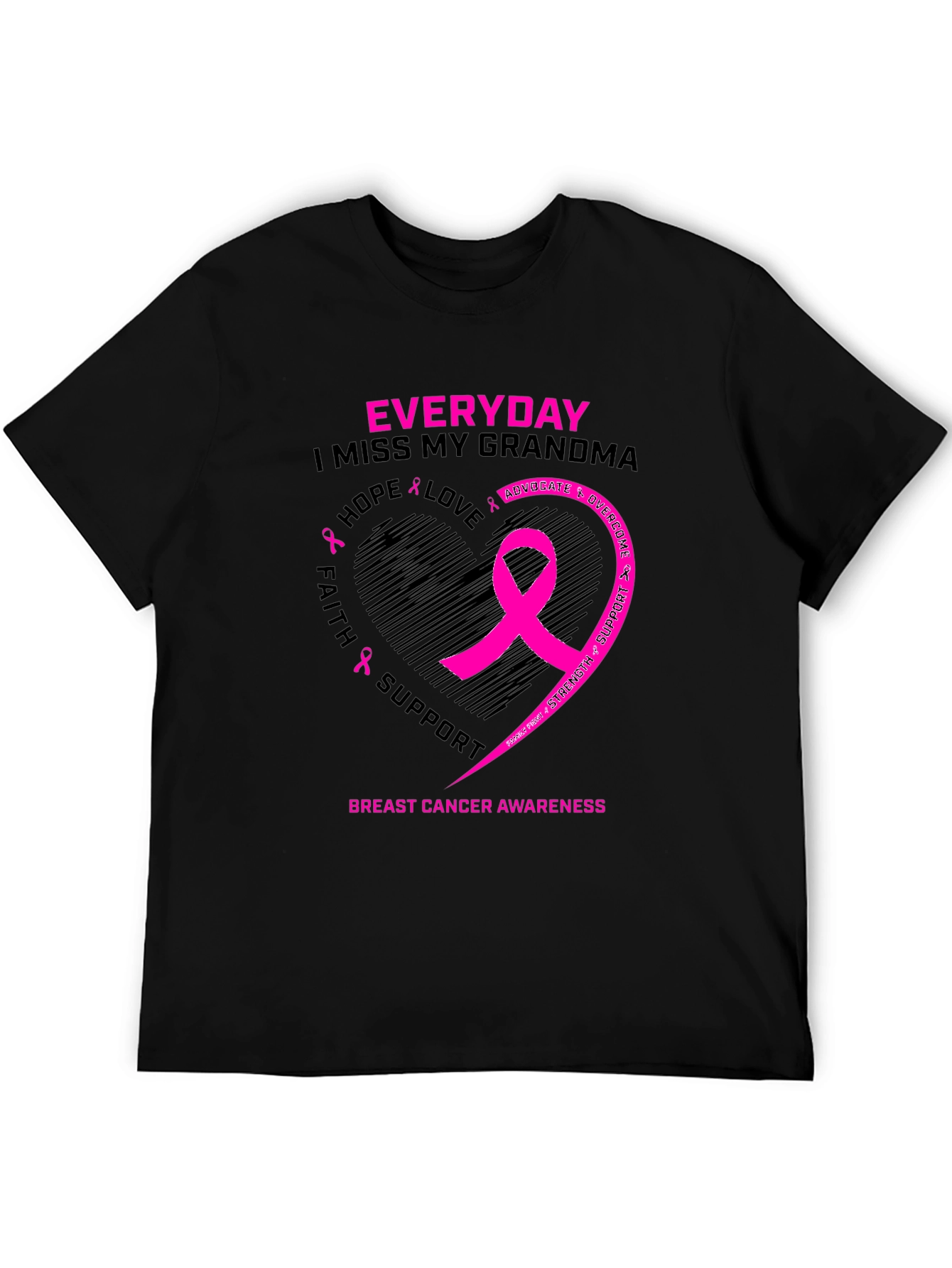 Breast Cancer Awareness Grandma Memorial T-Shirt