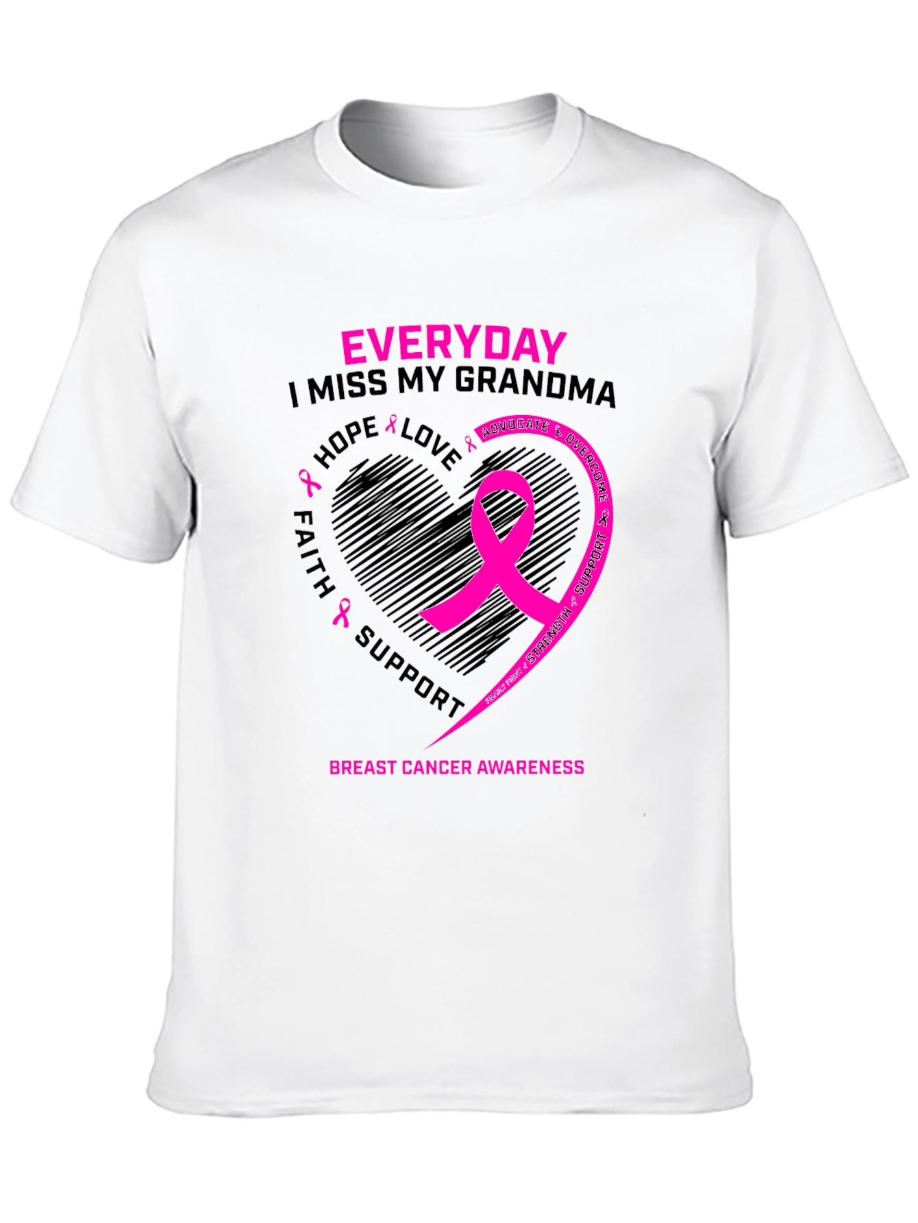 Breast Cancer Awareness Grandma Memorial T-Shirt