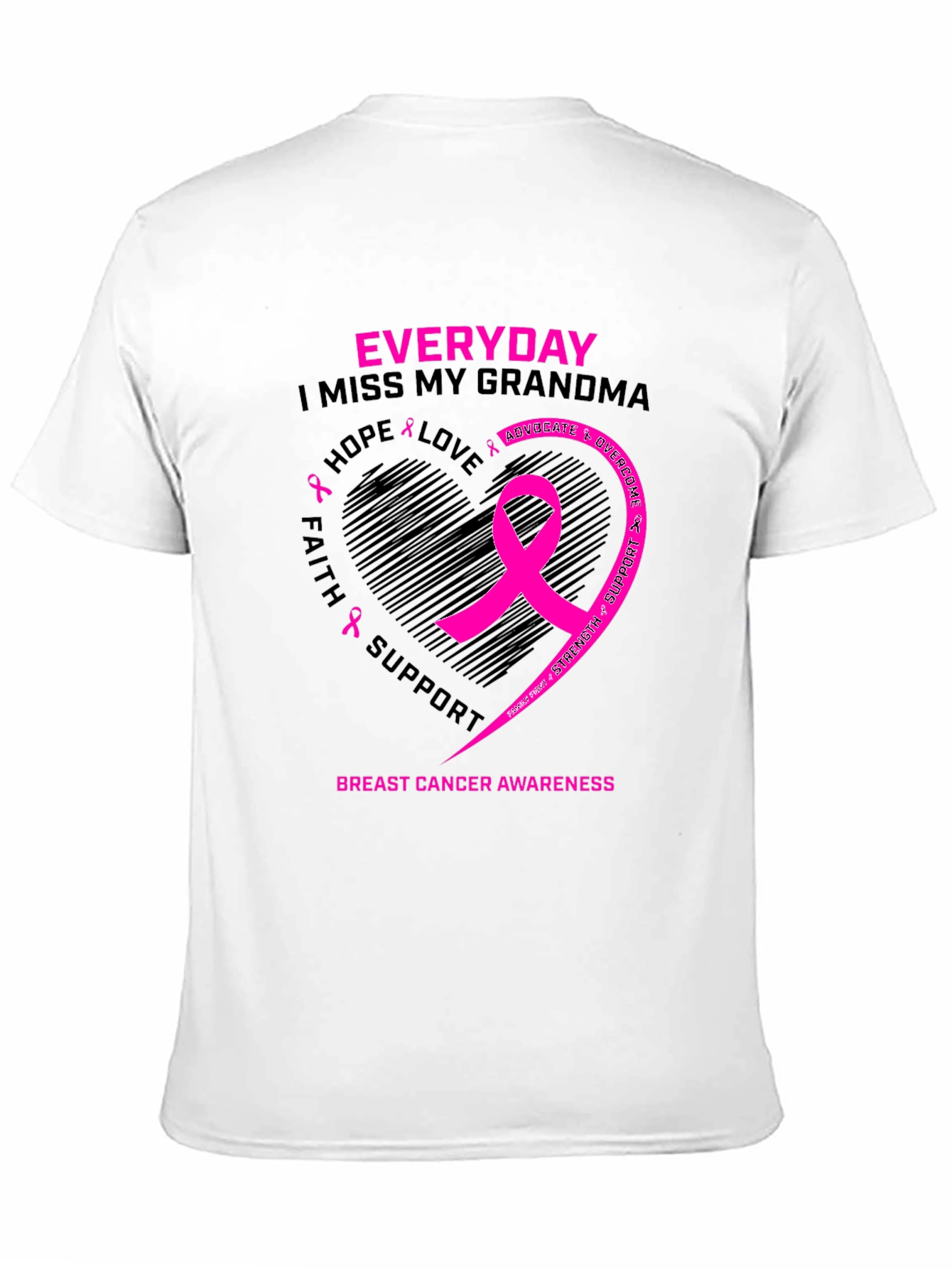 Breast Cancer Awareness Grandma Memorial T-Shirt