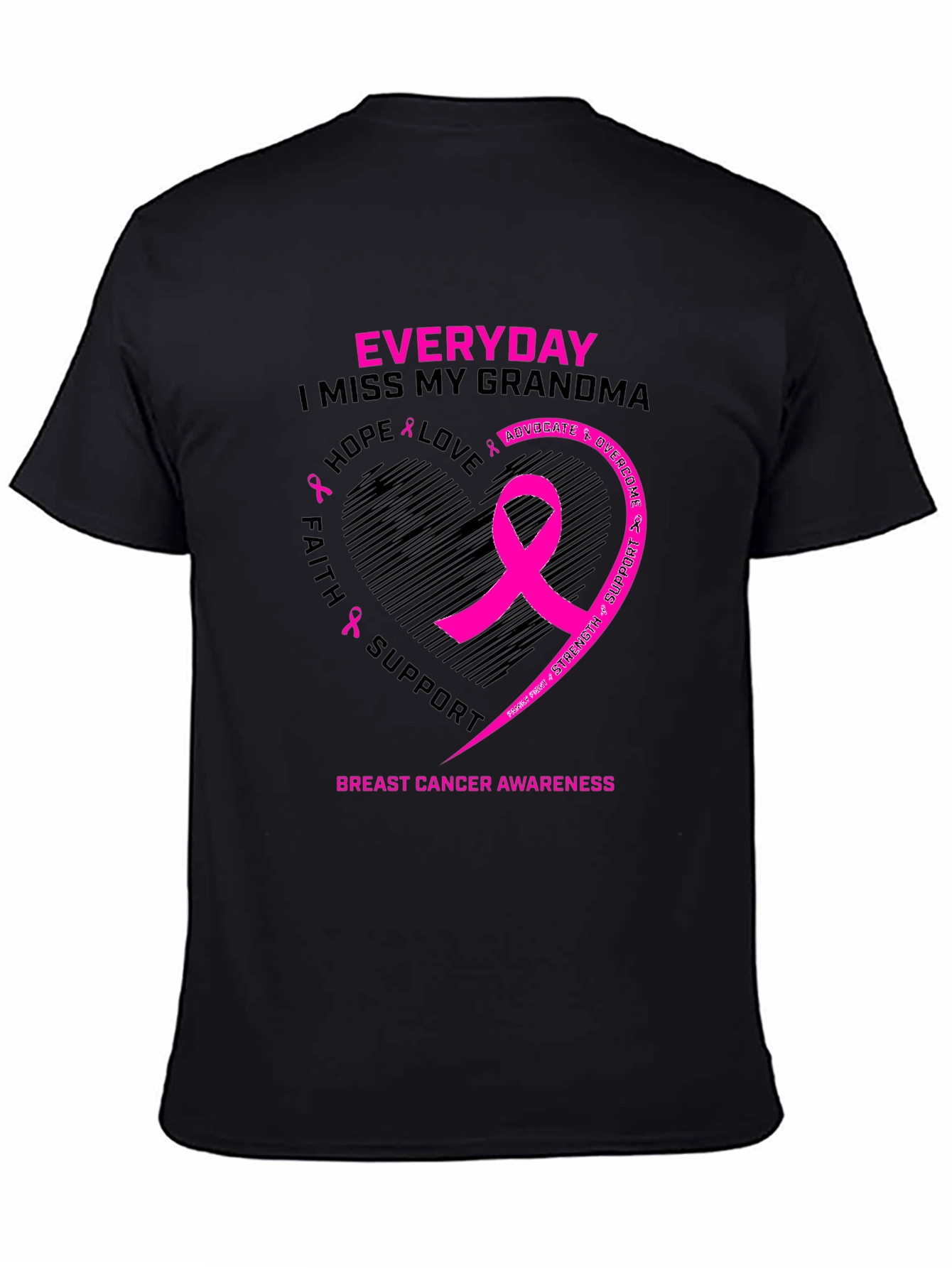 Breast Cancer Awareness Grandma Memorial T-Shirt
