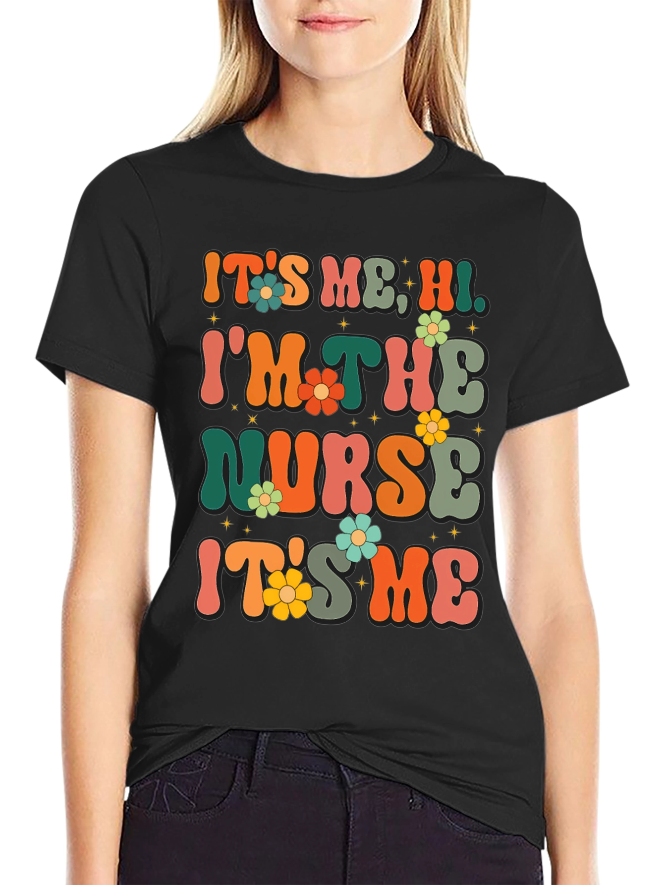 Retro Nurse T-Shirt - Its Me Hi!
