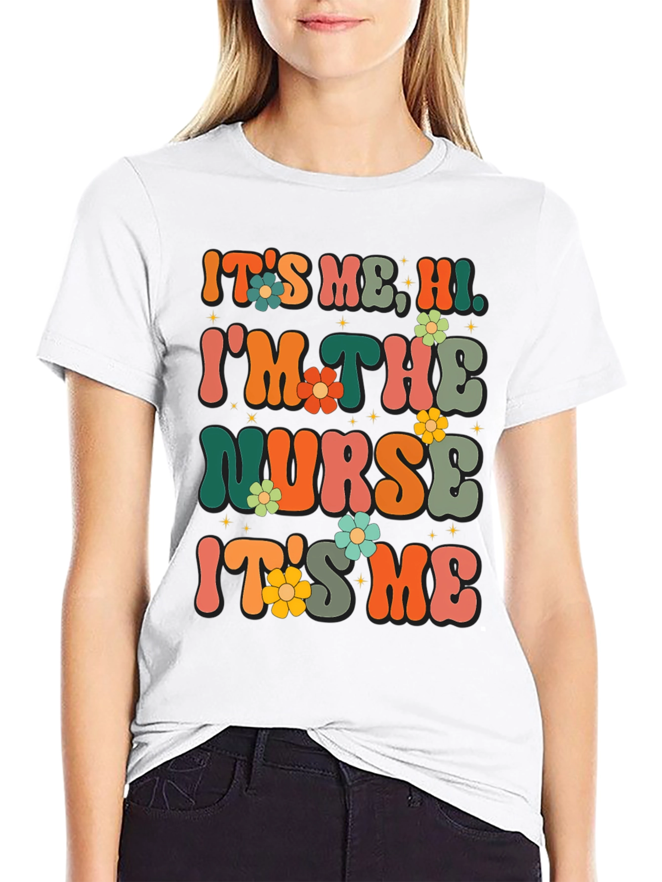 Retro Nurse T-Shirt - Its Me Hi!